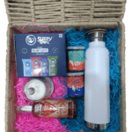 hamper with different corporate gifts